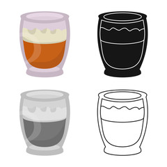 Isolated object of coffee and glass symbol. Web element of coffee and beverage stock symbol for web.