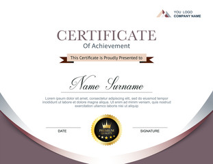 Fototapeta premium Certificate of appreciation design template
