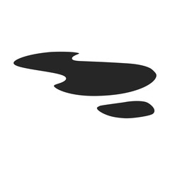 Water puddle vector icon.Black vector icon isolated on white background water puddle.