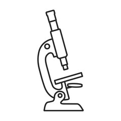 Laboratory microscope vector icon.Outline vector icon isolated on white background laboratory microscope.