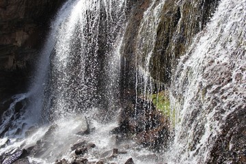Waterfall on rocks