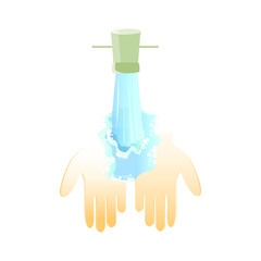  Hand washing. Hygiene. The style. Protection against germs. Virus protection.