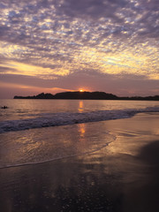 Fototapeta na wymiar Beautiful Sky at Sunset at the beach