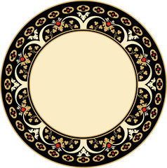 ROUND DECORATIVE GRAPE WINE GOLD COLOR