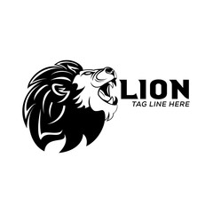 lion logo vector template design