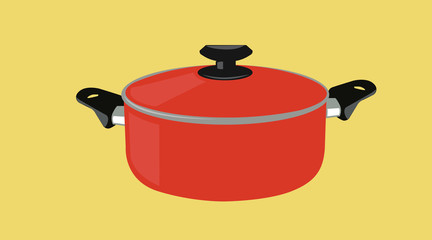 Vector Isolated Illustration of a Cooking Pot