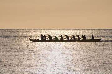 Hanalei canoe paddling