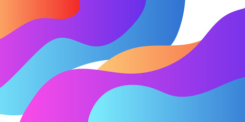  Liquid abstract background. Blue fluid vector banner template for social media, web sites. Wavy shapes curve background.