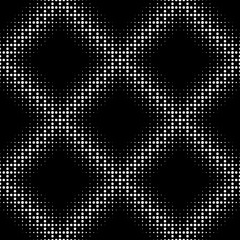 Vector geometric seamless pattern. Modern geometric background with squares made of dots.