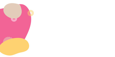 Abstract modern background memphis design. Orange, pink and brown color with memphis element decoration. Suit for presentation design, banner, web header