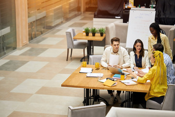 young students taking part in the seminar, workshop, copy space, education,people getting knowledge.