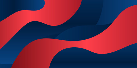 Blue red gradient smooth liquid waves abstract background. Vector banner design, web header, presentation design, flyer