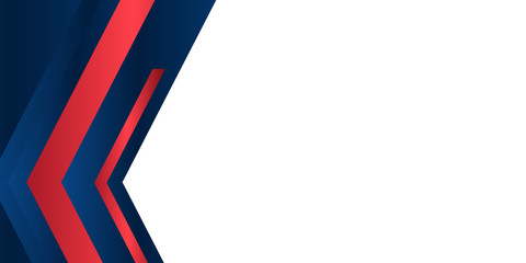 Abstract modern minimalist background gradient color. Blue and red gradient with arrow decoration. Suit for presentation design, banner and flyer