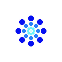 Fototapeta na wymiar Blue Light Icon Logo Vector