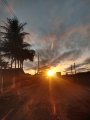 Obraz premium sunset in city