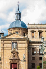 Obraz premium Facade of the historical Anaya Palace built in 1760 at Salamanca in Spain and currently the headquarters of the faculty of philology of the University of Salamanca