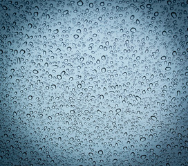 water drops on glass as background