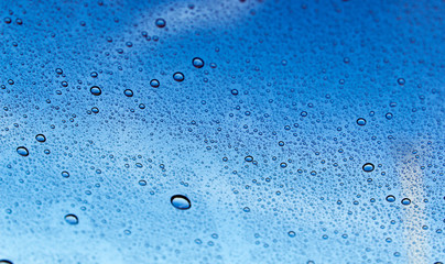 water drops on glass as background