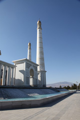 View of the Grand Mosque, Ashgabat, Turkmenistan