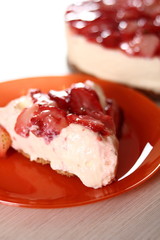 Frozen strawberry cheesecake