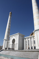 View of the Grand Mosque, Ashgabat, Turkmenistan