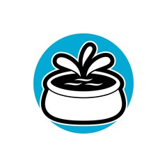 Swimming pool icon in trendy design style isolated on white background