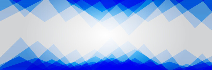 Obraz premium Blue triangle mountain abstract background for wide banner
