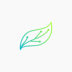 Eco Tech Leaf Logo