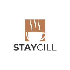 Silhouette Coffee Cup Logo Design