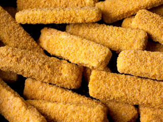 fried fish fingers with crust