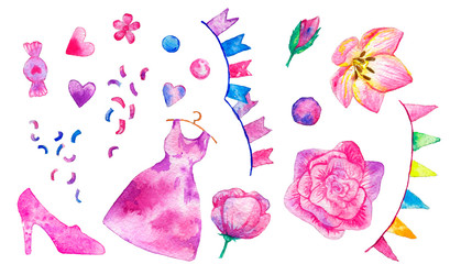 Artworks. Set of decorative element