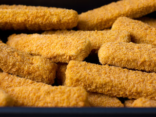 fried fish fingers with crust