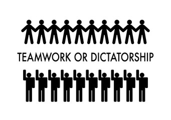 Aphorism art - Teamwork or dictatorship