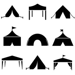Tent set icon, logo isolated on white background © Рудой Максим
