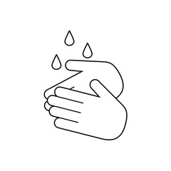 wash hands vector icon. stop covid 19,  coronavirus 