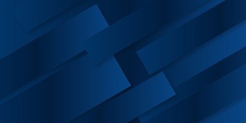 Dark blue gradient rectangle color background. Dynamic textured geometric element design with diagonal shape decoration. Modern blue and black gradient light vector illustration for presentation