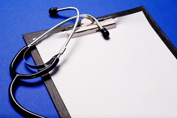 stethoscope and clipboard