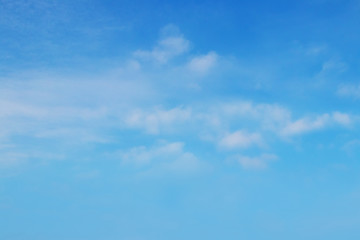 Blue sky with white fuzzy clouds, background for design_