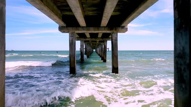 4K Texan Coast Texas Landscape Texas State Ocean South Padre Island Drone Flying
