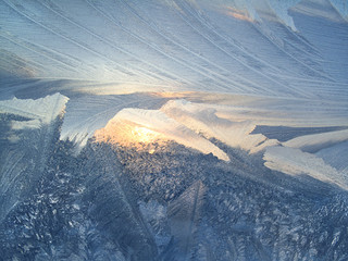 Ice pattern and sunlight
