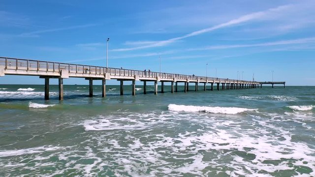 4K Texas State Coast Corpus Christi Bob Hall Pier Texas Landscape Mustang Island