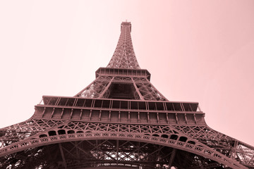 Bottom view on Eiffel Tower