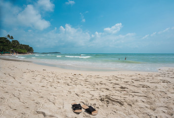 Fototapeta na wymiar January 22, 2020. Koh Samui, Thailand. Chaweng beach , sea and sand