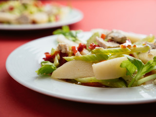 Celery, Pear Salad with Vegan Feta