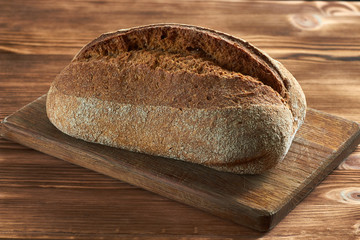 bread on wooden board