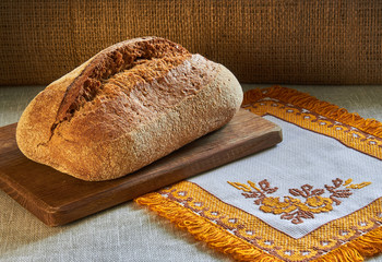 bread on wooden table