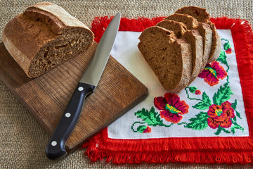 bread with knife and fork
