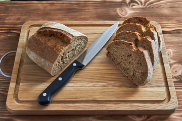 bread on a cutting board