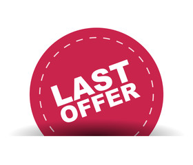 red vector banner last offer