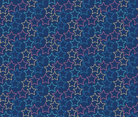 Obraz premium Seamless star pattern. Stars seamless pattern. Seamless pattern with star in sky.